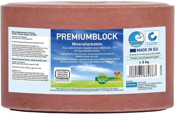 Sin Hellas Mineralleckstein PREMIUMBLOCK 3 kg