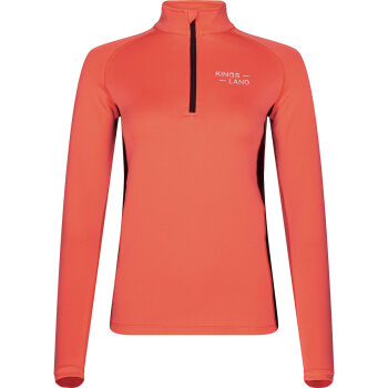 Kingsland Damen Trainingsshirt ½ Zip KLgineva, coral deep sea