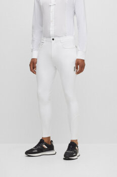 Boss Equestrian Herren Reithose JAMES Kniebesatz, white