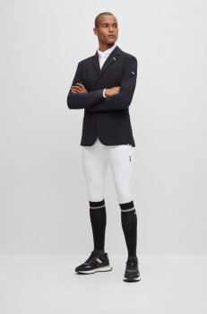 Boss Equestrian Herren Reithose JAMES Kniebesatz, white