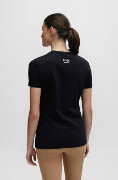 Boss Equestrian Damen T-Shirt MAYA SIGNATURE STRIPE black