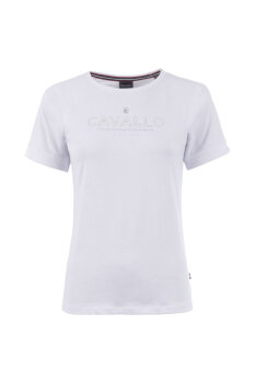 Cavallo Damen Shirt CAVAL COTTON R-NECK white