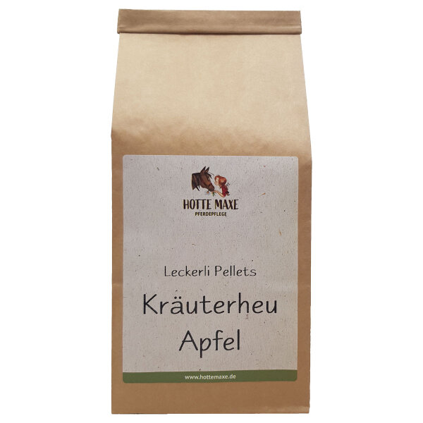 Hotte Maxe Leckerli Pellets Kräuterheu-Apfel 1kg