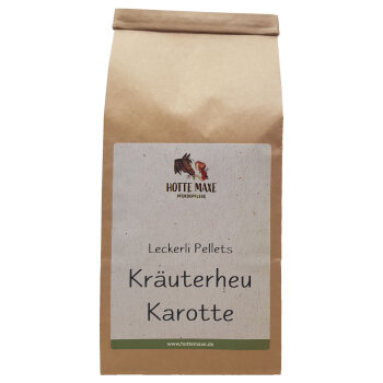 Hotte Maxe Leckerli Pellets Kräuterheu-Karotte 1kg