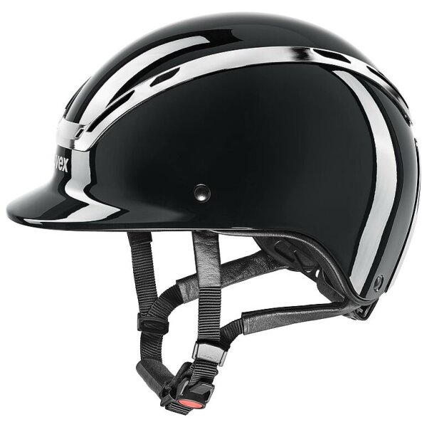 uvex Reithelm exxeed shiny chrome, black