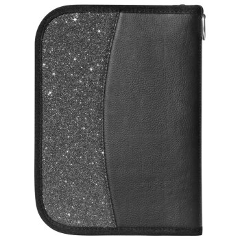 Euroriding Dokumententasche EXKLUSIV, black glitter
