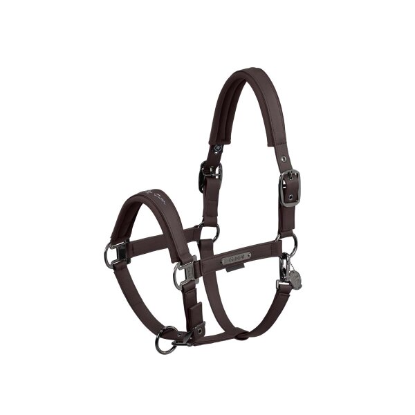 Eskadron Halfter DOUBLE PIN FAUX LEATHER Platinum 24 teak brown