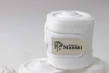 Manski Fleecebandagen white Full