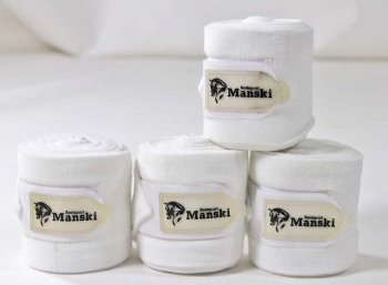 Manski Fleecebandagen white Full