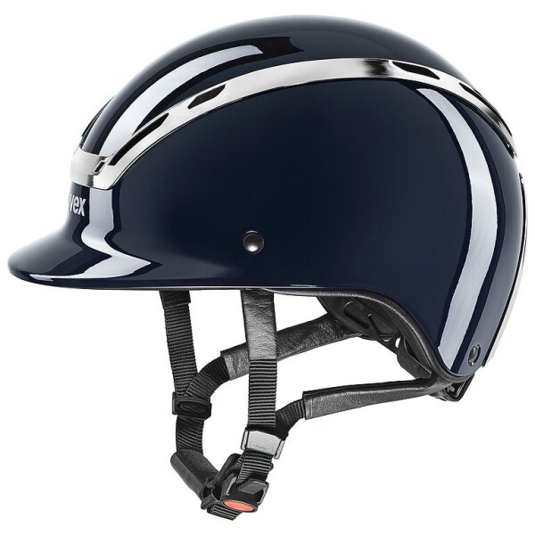 uvex Reithelm exxeed shiny chrome, navy