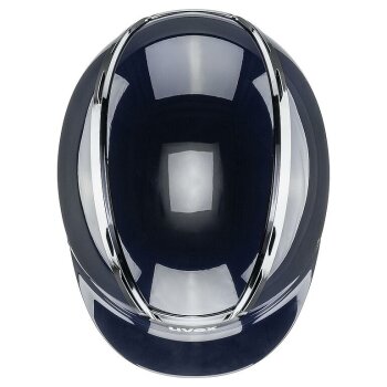 uvex Reithelm exxeed shiny chrome, navy