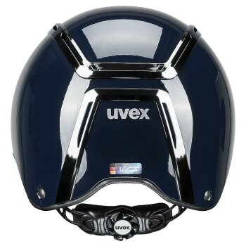 uvex Reithelm exxeed shiny chrome, navy