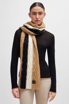 Boss Equestrian Schal SIGNATURE COLOUR BLOCK camel