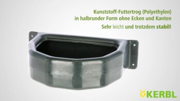 Kerbl Futtertrog halbrund, Kunststoff, grün