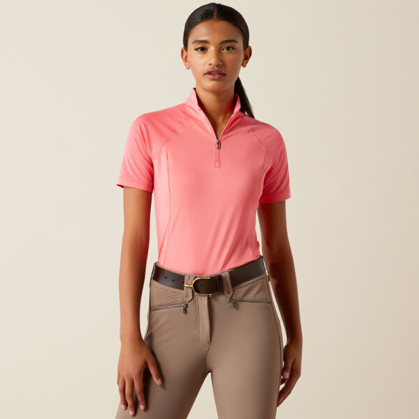 Ariat Damen Funktionsshirt SOQUEL ¼ Zip, coral paradise