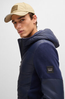 Boss Equestrian Cap LEATHER VINTAGE PATCH sand