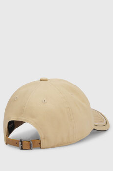 Boss Equestrian Cap LEATHER VINTAGE PATCH sand