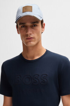 Boss Equestrian Cap LEATHER VINTAGE PATCH niagara