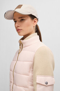 Boss Equestrian Cap LEATHER VINTAGE PATCH pearl