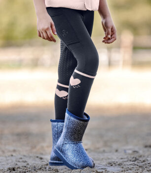 E.L.T Kinder Reitsocken GLITTER KIDS, zartrosa/mint/nachtblau, 3er Pack