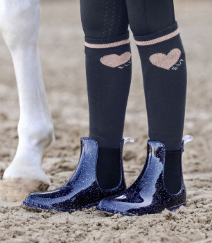 E.L.T Kinder Reitsocken GLITTER KIDS, zartrosa/mint/nachtblau, 3er Pack