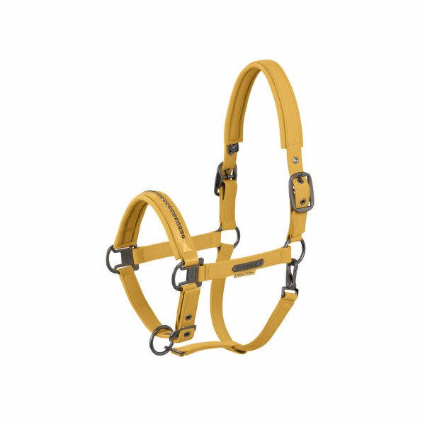 Eskadron Halfter SOFTSHELL PEARLS DOUBLE PIN Platinum25 golden yellow