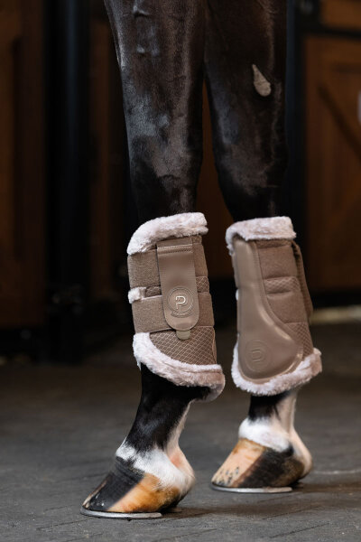 Eskadron Gamaschen MESH FAUX FUR Platinum25 smoky taupe