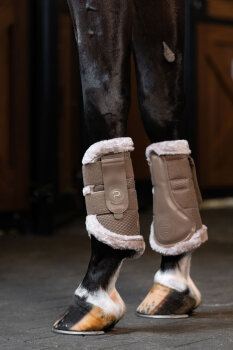 Eskadron Gamaschen MESH FAUX FUR Platinum25 smoky taupe