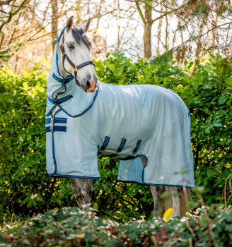 Horseware Fliegendecke AMIGO BUG BUSTER PLUS, azure blue/navy/electric blue