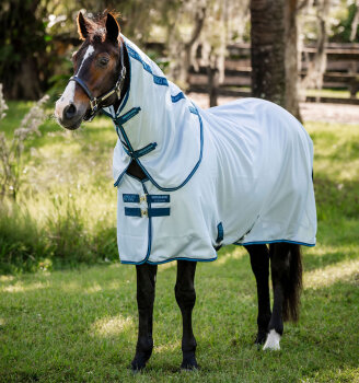 Horseware Fliegendecke AMIGO BUG RUG XL PLUS, azure blue/navy/electric blue