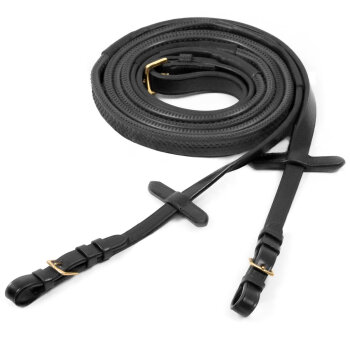 Schockemöhle Sports Gummizügel Schnalle, black/gold
