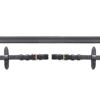 Schockemöhle Sports Gummizügel Schnalle, black/gold