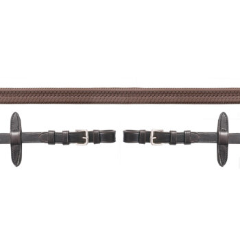 Schockemöhle Sports Gummizügel Schnalle dark brown/silver