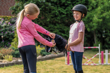 HKM Turnierschleife HOBBY HORSING dunkelblau/rosa