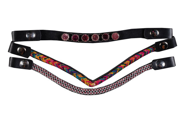 HKM Stirnbänder (3er Set) HOBBY HORSING pink