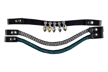 HKM Stirnbänder (3er Set) HOBBY HORSING blau/silber