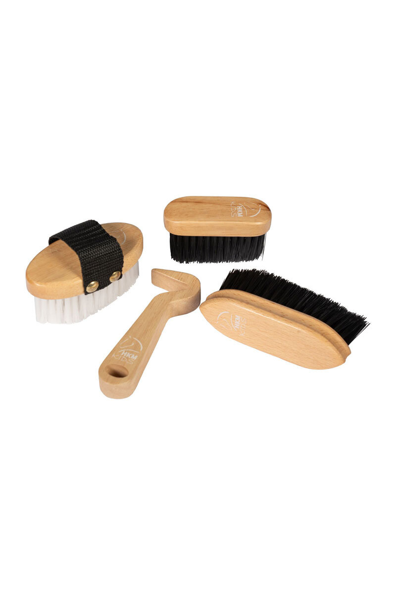 HKM Putzset Holz HOBBY HORSING natur