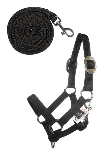 HKM Halfter und Strick Basic HOBBY HORSING schwarz