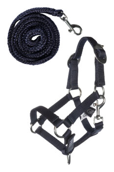 HKM Halfter und Strick Basic HOBBY HORSING dunkelblau