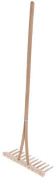 Kerbl Holzrechen Mini mit Stiel