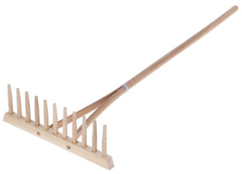Kerbl Holzrechen Mini mit Stiel