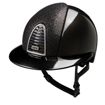 Kep Reithelm Cromo 2.0 shine black, Polo Visor, Inserto Glitter, Size L