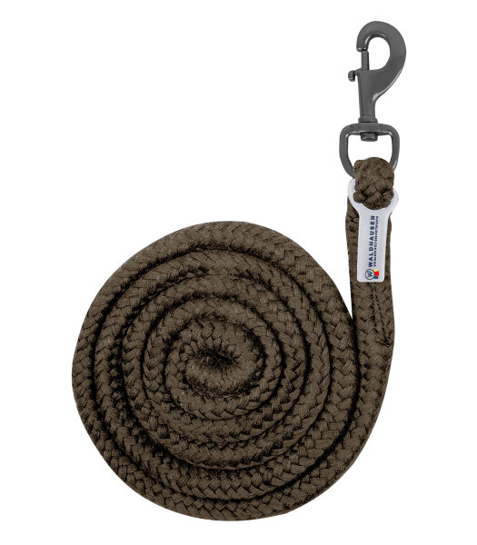 Waldhausen Anbindestrick Plus - Karabiner, grünbraun, dunkle Beschläge