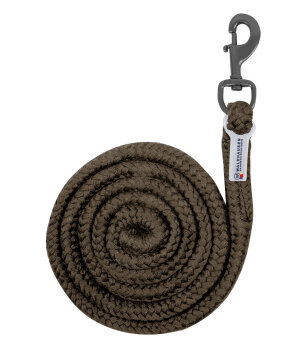 Waldhausen Anbindestrick Plus - Karabiner, grünbraun, dunkle Beschläge
