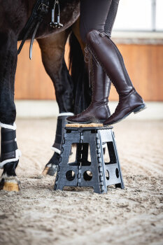 HKM Klapphocker mit Fußmatte schwarz