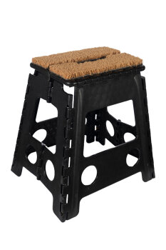 HKM Klapphocker mit Fußmatte schwarz