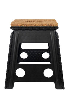 HKM Klapphocker mit Fußmatte schwarz