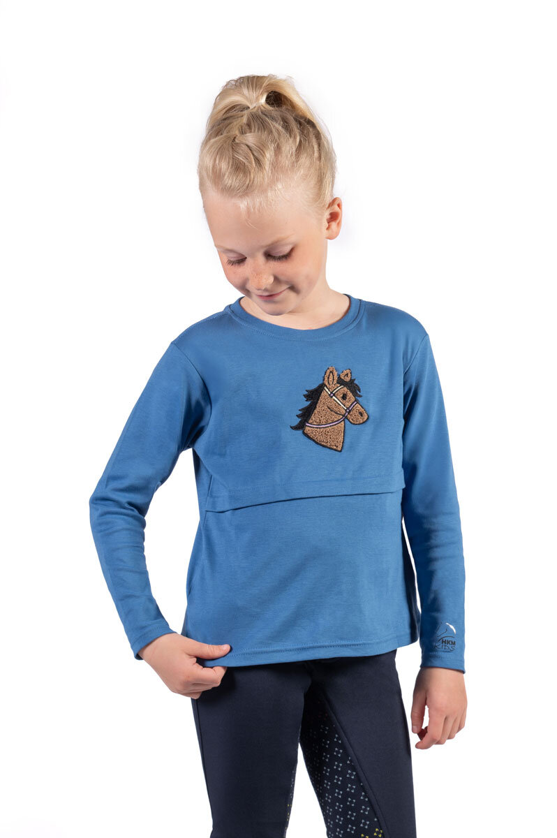 HKM Kinder Langarmshirt MIA blau 110/116