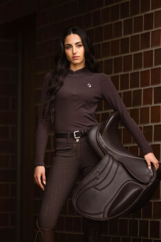 HKM Damen Langarmshirt AREZZO SOFT dunkelbraun