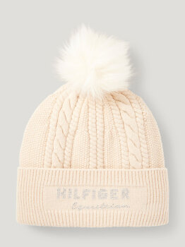 Tommy Hilfiger Pompom Strickmütze PERRY taupe